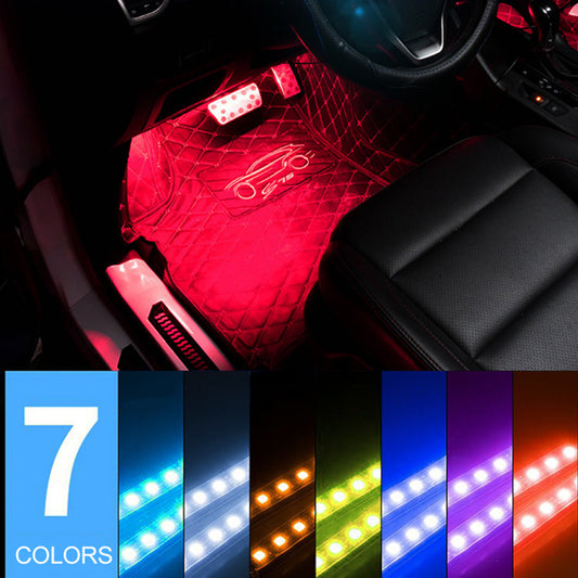 Cool LED Car Atmosphere Lights One for Four Colorful